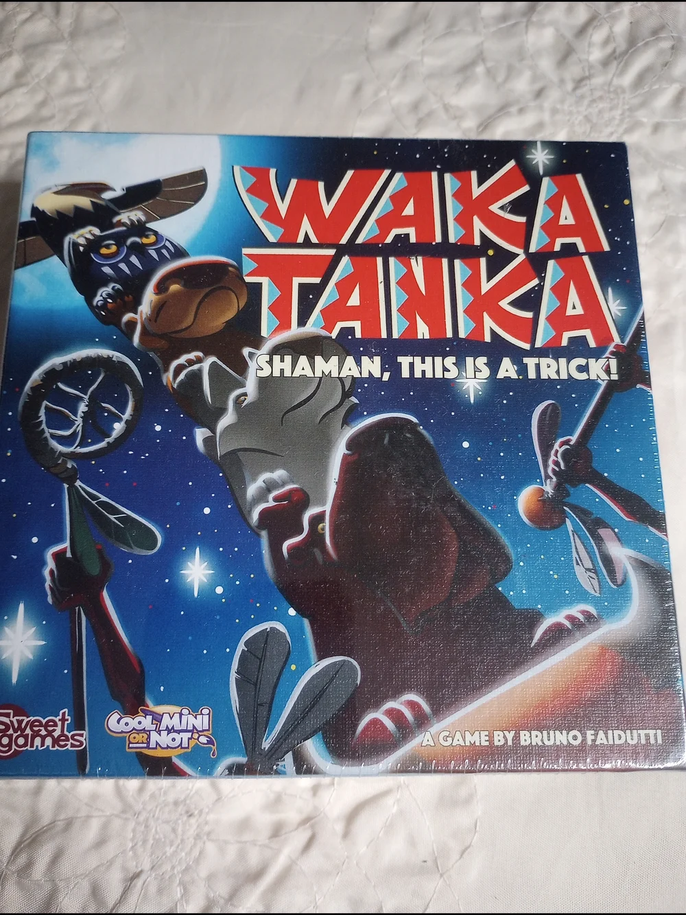 Waka Tanka Shaman , This Is A Trick Card Game - Bold Blue & Red Box Art